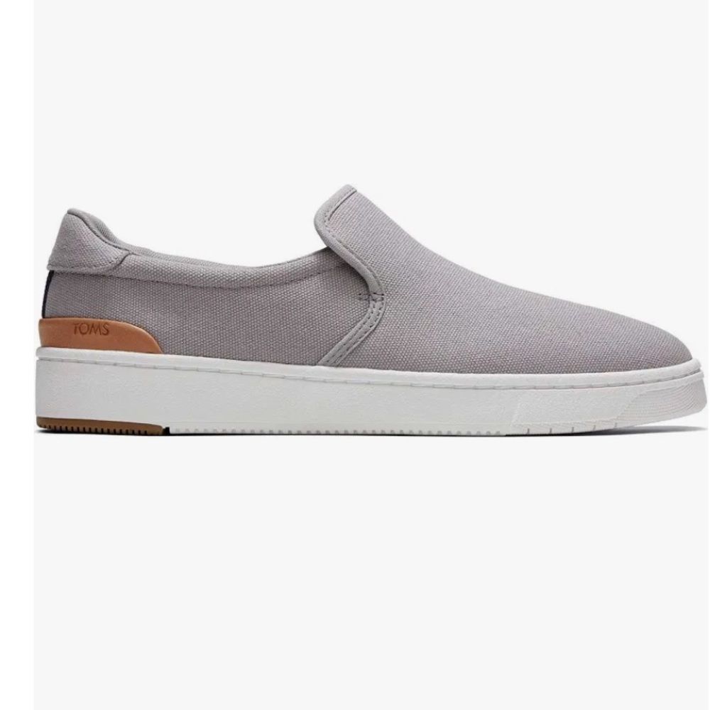 TOMS $70 Travel Lite Slip On Sneakers Canvas Gray Ortholite EcoX40 Women’s 6 NEW